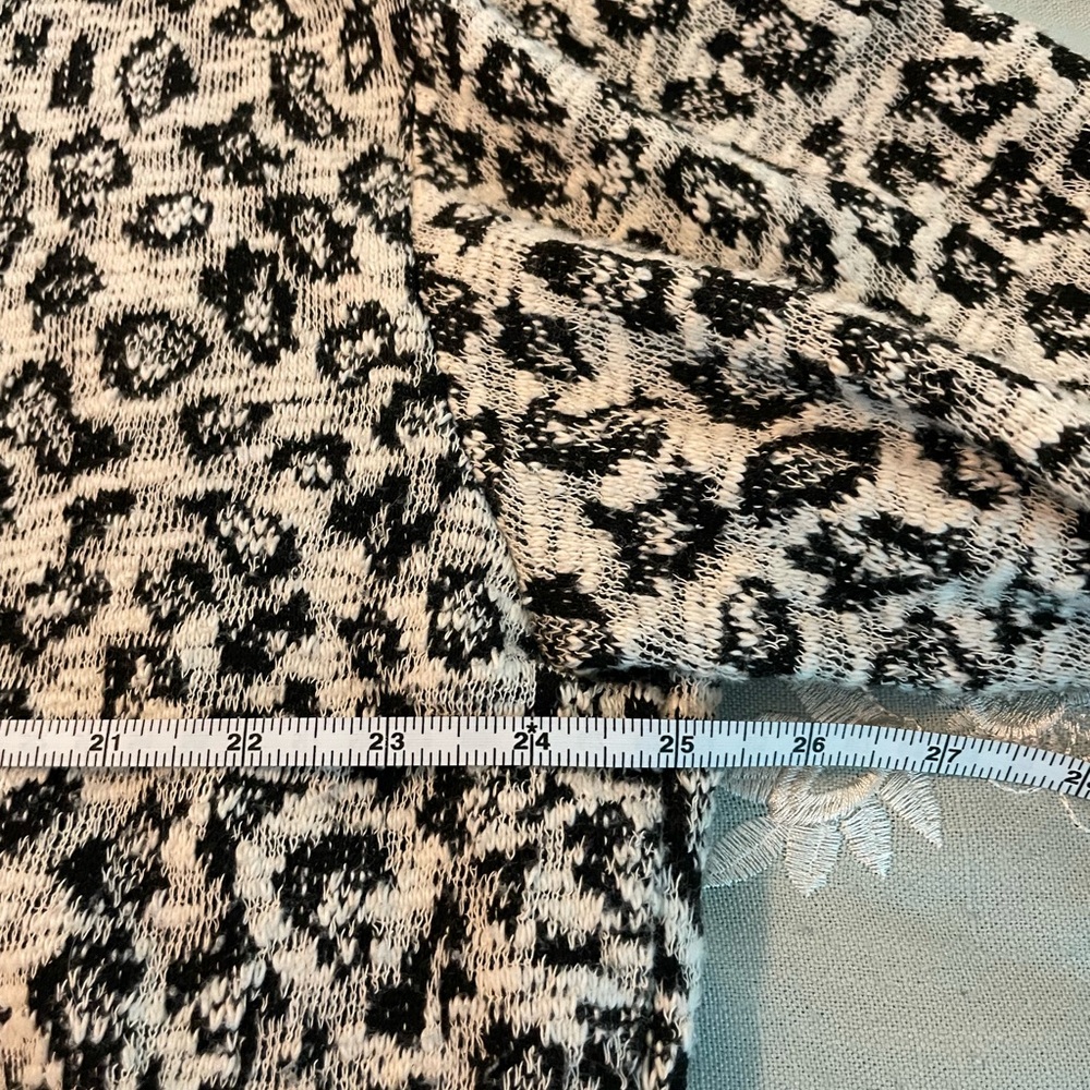 Jones New York Black and Cream Leopard-Print Cardigan - Picture 9 of 9